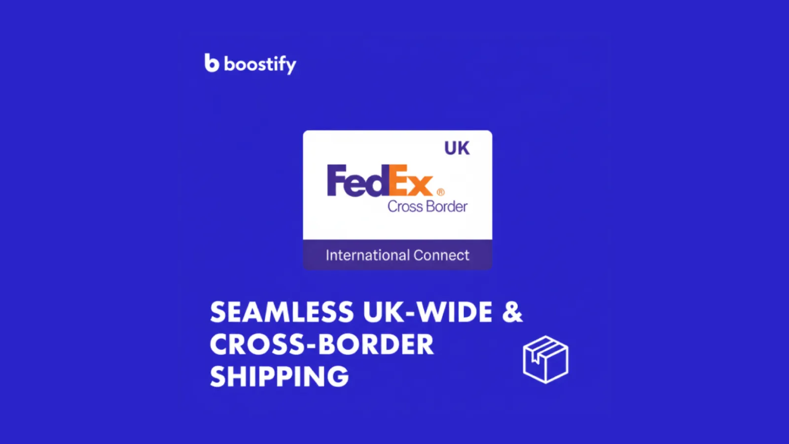 FedEx International Connect UK generating a shipping label from a Shopify order