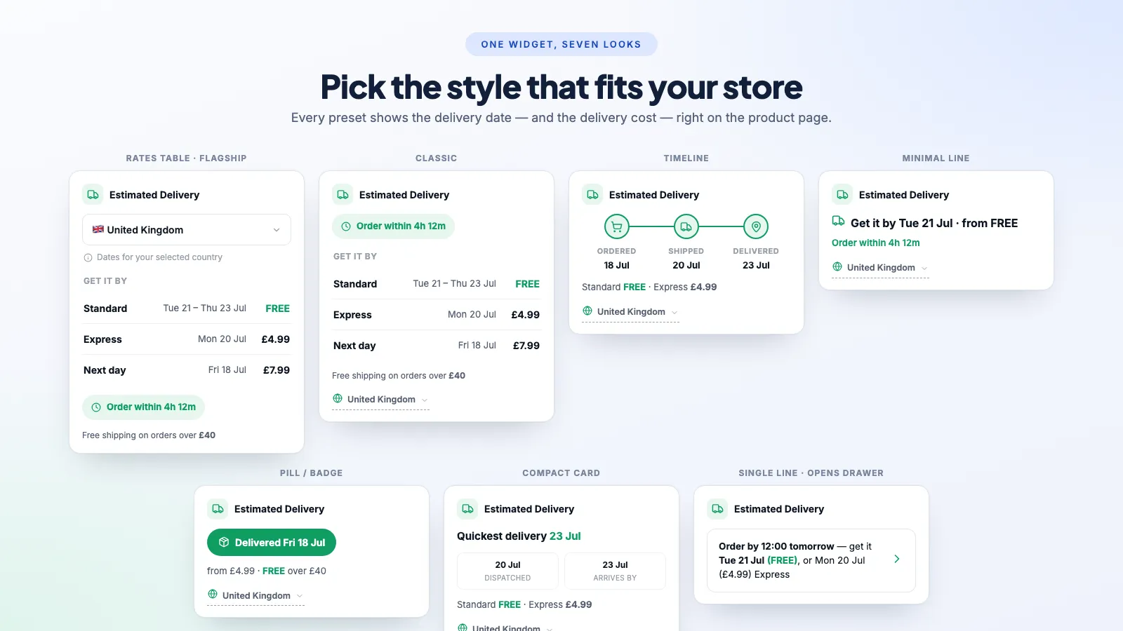 Pick the style that fits your store