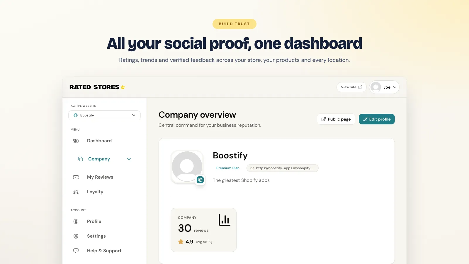 All your social proof, one place